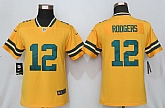 Women Nike Green Bay Packers 12 Rodgers  Vapor Untouchable Nike Gold Inverted Limited Jersey,baseball caps,new era cap wholesale,wholesale hats